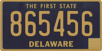 DE license plate 865456