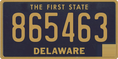 DE license plate 865463