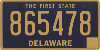 DE license plate 865478