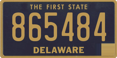 DE license plate 865484