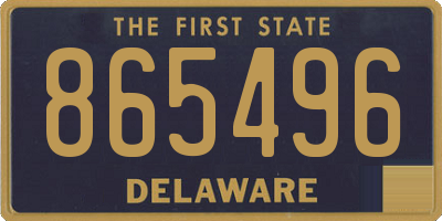 DE license plate 865496