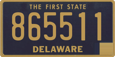 DE license plate 865511
