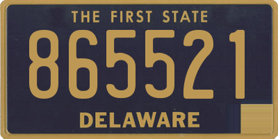 DE license plate 865521