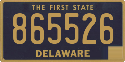 DE license plate 865526