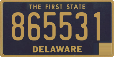 DE license plate 865531