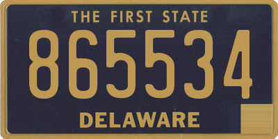 DE license plate 865534
