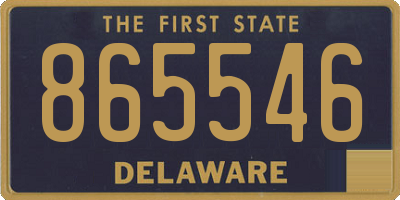 DE license plate 865546