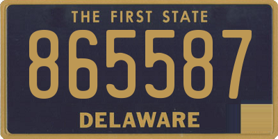 DE license plate 865587