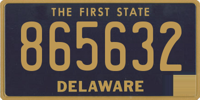 DE license plate 865632