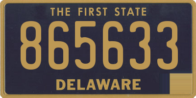 DE license plate 865633