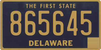 DE license plate 865645