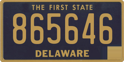 DE license plate 865646