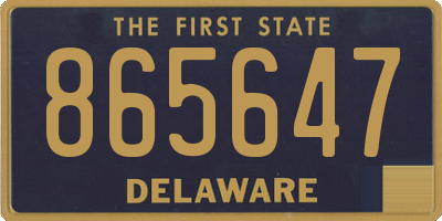 DE license plate 865647