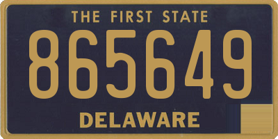 DE license plate 865649