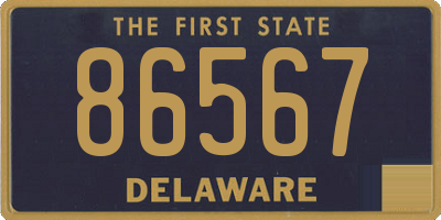 DE license plate 86567