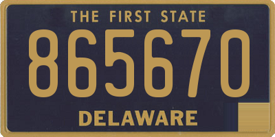 DE license plate 865670