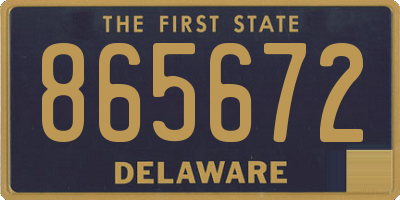 DE license plate 865672