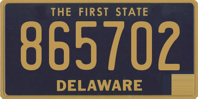 DE license plate 865702