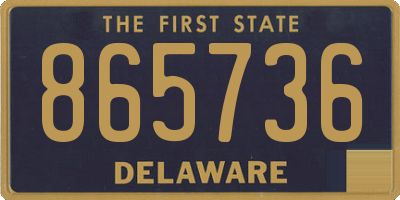DE license plate 865736