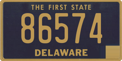 DE license plate 86574