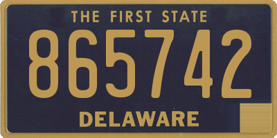 DE license plate 865742