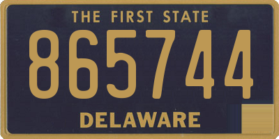 DE license plate 865744