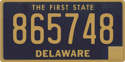 DE license plate 865748