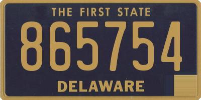 DE license plate 865754