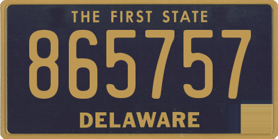 DE license plate 865757