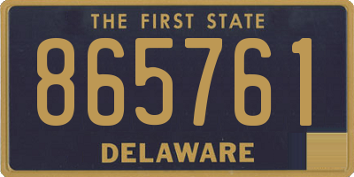 DE license plate 865761
