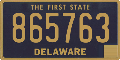 DE license plate 865763