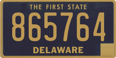 DE license plate 865764