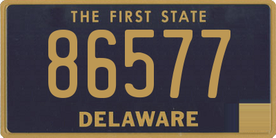 DE license plate 86577