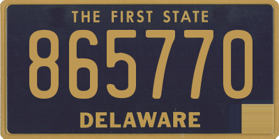 DE license plate 865770
