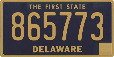 DE license plate 865773
