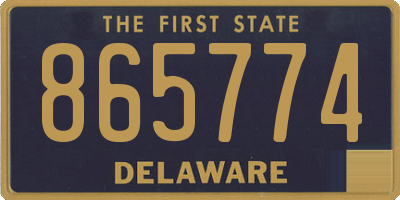 DE license plate 865774