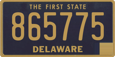 DE license plate 865775