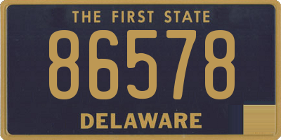 DE license plate 86578