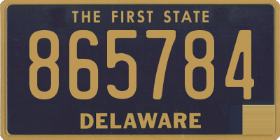 DE license plate 865784