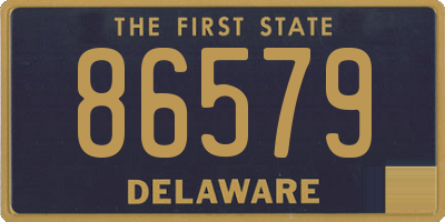 DE license plate 86579