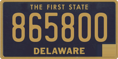 DE license plate 865800