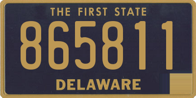 DE license plate 865811