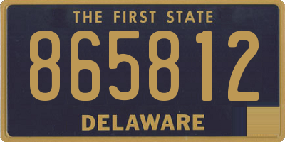 DE license plate 865812