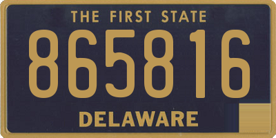 DE license plate 865816