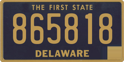 DE license plate 865818