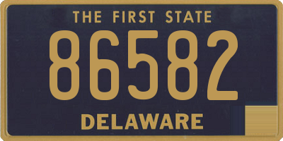 DE license plate 86582