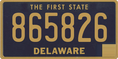 DE license plate 865826