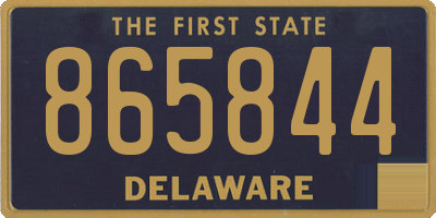 DE license plate 865844