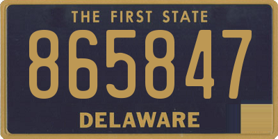 DE license plate 865847