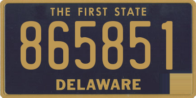 DE license plate 865851
